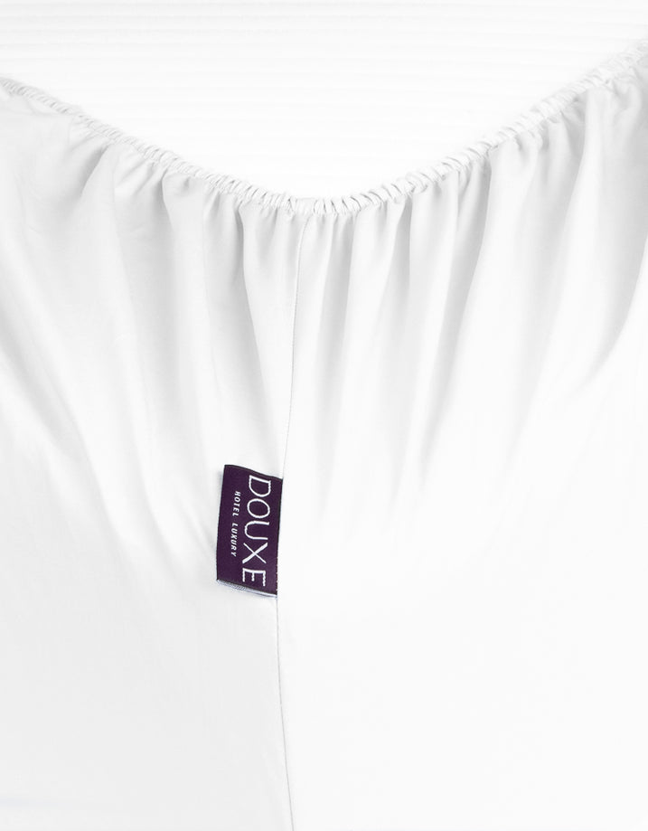 Kinder-Spannbettlaken ägyptische Baumwolle 400TC Perkal Weiß - Petit Hôtel