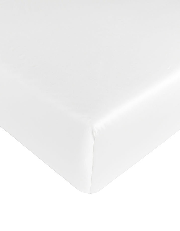 Spannbettlaken ägyptische Baumwolle Satin 400TC | Weiß