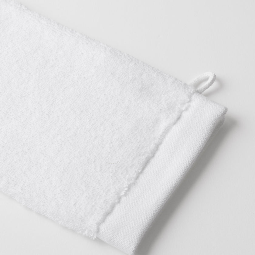 Waschhandschuh Weiß 16x21 cm | 4 Stück