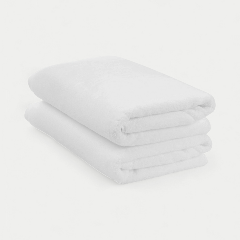 2x Handtuch Zero-Twist Baumwolle 70x140 cm | Weiß