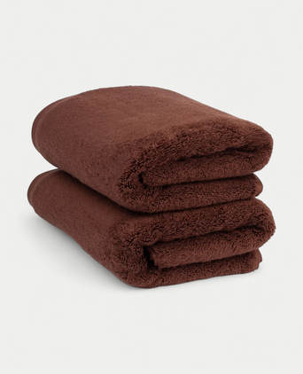 Handtuch Zero-Twist Baumwolle 50x100 cm (2 Stk.) | Chestnut
