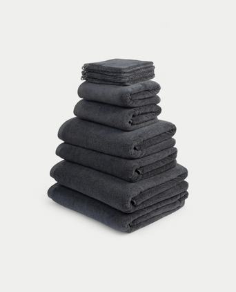 Handtuch-Set Spa Komplett (10-tlg.) | Anthrazit