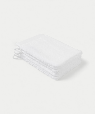Waschhandschuh Weiß 16x21 cm | 4 Stück