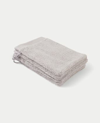Waschhandschuh Silbergrau 16x21 cm | 4 Stück