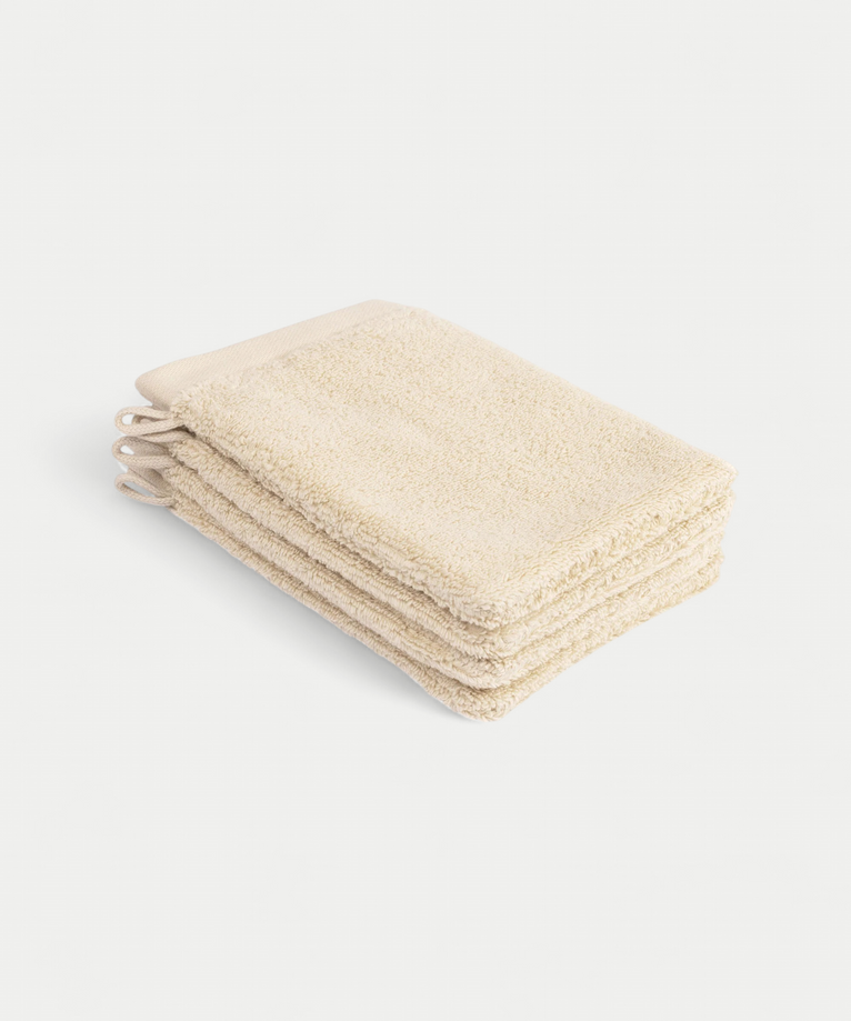 Waschhandschuh Cream 16x21 cm | 4 Stück