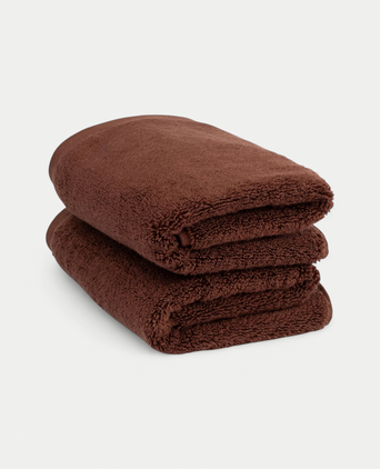 Gästehandtuch Zero-Twist-Baumwolle 40x60 cm (2 Stk.) | Chestnut