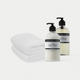2x Gästehandtuch Weiß & Marie-Stella-Maris Handseife + Handlotion Lemon Notes