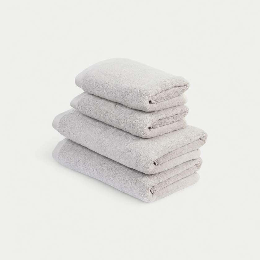 Handtuchset Essential (4-tlg.) | Silbergrau