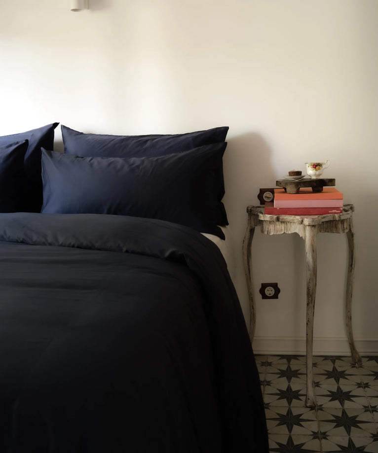 Kissenbezug ägyptische Baumwolle 400TC Satin | Harbour Blue