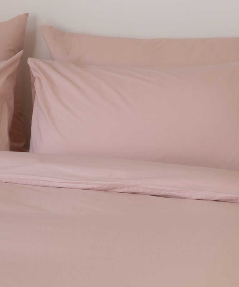 Kinderkissenbezug ägyptische Baumwolle 400TC Perkal blush pink - Petit Hôtel